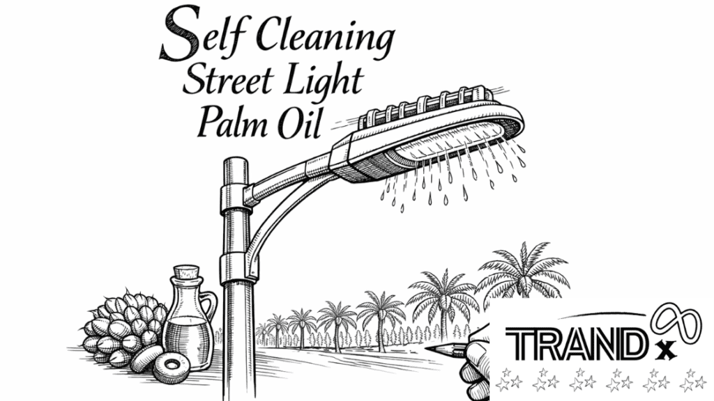 self cleaning street light palm oil